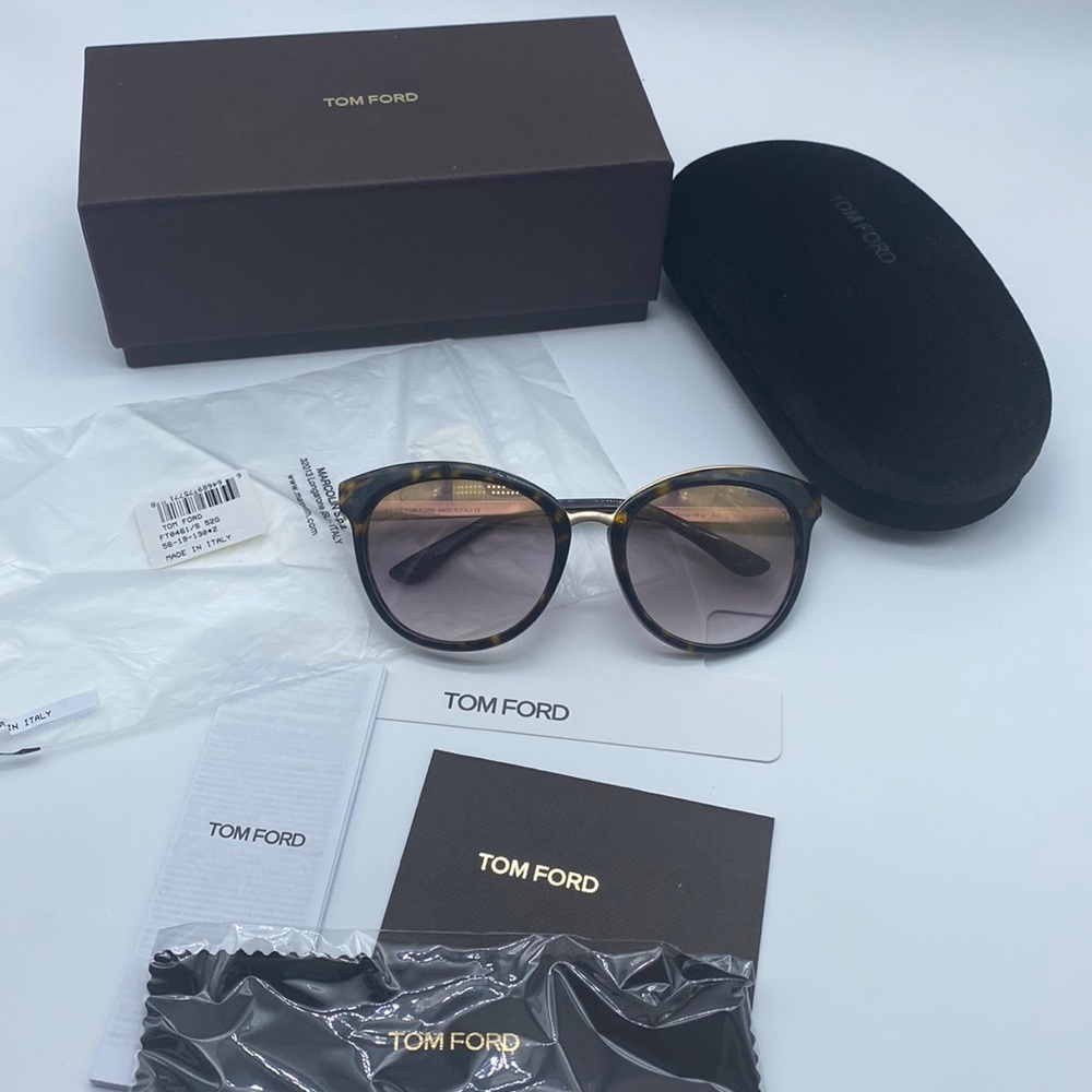 Tom Ford Emma Sunglasses FT0461 52G Dark Havana/Brown Mirror